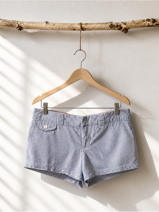 American Eagle Outfitters Pants - Striped Cotton Blend Women’s Shorts - Blue
